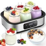 Yogurt Maker with Timer and Adjustable Temperature