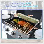 3-Burner Propane Gas Grill with Thermometer and Wheels