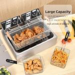 12.7QT Stainless Steel Deep Fryer with Basket