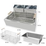 12.7QT Stainless Steel Deep Fryer with Basket