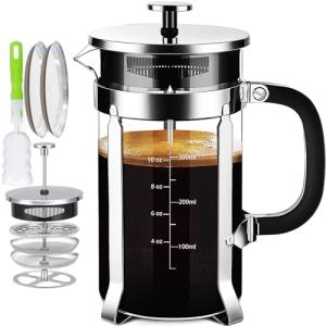 YMMIND 12oz Stainless Steel French Press Coffee Maker