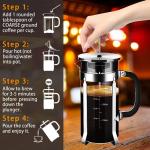 YMMIND 12oz Stainless Steel French Press Coffee Maker