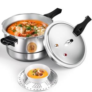 WantJoin 8Qt Aluminum Pressure Cooker with Release Valve