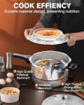 WantJoin 8Qt Aluminum Pressure Cooker with Release Valve