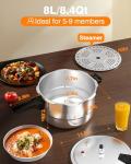 WantJoin 8Qt Aluminum Pressure Cooker with Release Valve