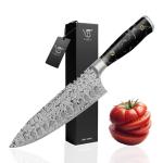 VIBSY 8” Damascus Chef Knife - Premium Cooking Tool