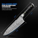 VIBSY 8” Damascus Chef Knife - Premium Cooking Tool
