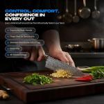 VIBSY 8” Damascus Chef Knife - Premium Cooking Tool