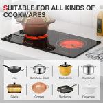 GTKZW 2400W 2-Burner Electric Cooktop with Touch Screen