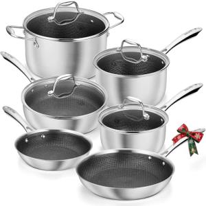 10-Piece Triply Stainless Steel Cookware Set