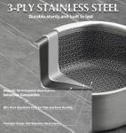 10-Piece Triply Stainless Steel Cookware Set