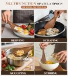 Wooden Spatula Cooking Spoon Set, Heat Resistant