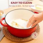 Hisencn 2-Piece Enameled Cast Iron Cookware Set