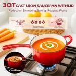 Hisencn 2-Piece Enameled Cast Iron Cookware Set