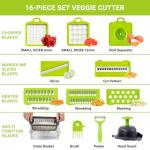 16-in-1 Vegetable Chopper with 8 Blades