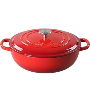 Enameled Cast Iron Dutch Oven Braiser, 3.8 QT