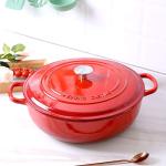 Enameled Cast Iron Dutch Oven Braiser, 3.8 QT