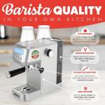 Gourmia Slim Espresso Machine with Milk Frother