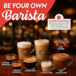 Gourmia Slim Espresso Machine with Milk Frother