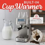 Gourmia Slim Espresso Machine with Milk Frother