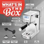 Gourmia Slim Espresso Machine with Milk Frother