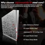 Huusk Damascus Serrated Knife for Fresh Bread