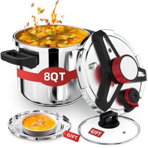 8 Qt Stainless Steel 3-In-1 Pressure Cooker