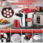 8 Qt Stainless Steel 3-In-1 Pressure Cooker