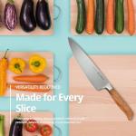 WICKWILLOW 8-Inch Chef Knife with Olive Wood Handle