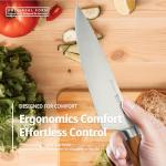 WICKWILLOW 8-Inch Chef Knife with Olive Wood Handle