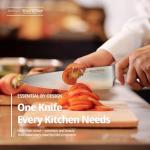 WICKWILLOW 8-Inch Chef Knife with Olive Wood Handle