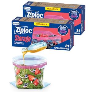 Ziploc Gallon Food Storage Bags, 162 Count