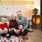 Heat Powered Wood Stove Fan with Thermometer