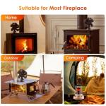 Heat Powered Wood Stove Fan with Thermometer