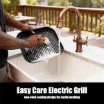 OLIXIS 8-in-1 Electric Grill for Indoor/Outdoor Cooking