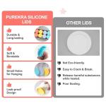 Silicone Yogurt Jar Lids, 8-Pack, Dishwasher Safe