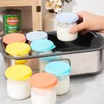 Silicone Yogurt Jar Lids, 8-Pack, Dishwasher Safe