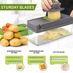 13-in-1 Multifunctional Vegetable Chopper with 8 Blades