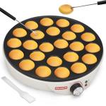 Mini Pancake and Poffertjes Maker with Brush & Forks