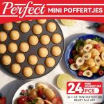 Mini Pancake and Poffertjes Maker with Brush & Forks