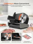 Electric Meat Slicer with Adjustable Thickness & Steel Blade