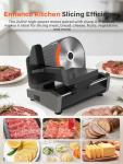 Electric Meat Slicer with Adjustable Thickness & Steel Blade
