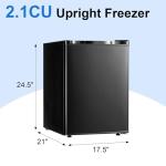 Compact 2.1 Cu.Ft Upright Freezer - Black
