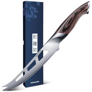 HOSHANHO 5-Inch Japanese Cheese Knife with Pakkawood Handle