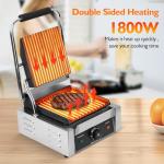 Double-Sided Electric Grill with Adjustable Temperature