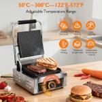 Double-Sided Electric Grill with Adjustable Temperature