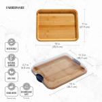 FARBERWARE Bamboo Cutting Board with Compartments & Lid