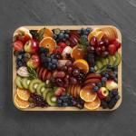 FARBERWARE Bamboo Cutting Board with Compartments & Lid