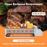 Electric BBQ Grill, 1800W with Adjustable Temperature