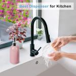 Pink 14oz Ceramic Soap Dispenser for Kitchen/Bathroom
